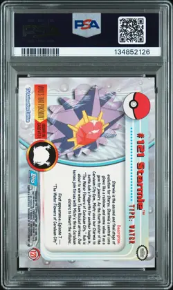 2000 TOPPS POKEMON TV ANIMATION SER 3 #121 STARMIE PSA 9 - Image 2