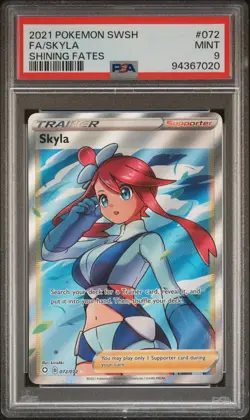 2021 POKEMON SWORD & SHIELD SHINING FATES #072 FULL ART/SKYLA PSA 9 - Image 1