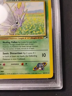 2000 Pokemon Vintage WOTC Sabrina's Venomoth 34/132 1St Edition PSA 8 Graded - Image 4