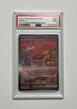 2023 Pokemon 151 UPC Mew ex SVP 53 SIR Ultra Premium PSA 9 Mint TCG Card - Image 1