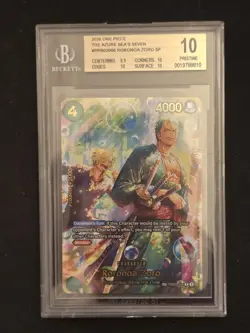 One Piece Roronoa Zoro R PRB02-006 PRB-02 SP English BGS PRISTINE 10 - Image 1