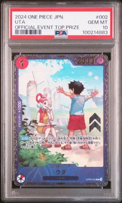 PSA 10 Uta R OP09-002 Flagship Battle Victory One Piece Card Japanese 2024 - Image 1