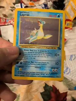 Pokemon TCG Lapras Fossil Holo Unlimited Rare Card 10/62 - Image 3