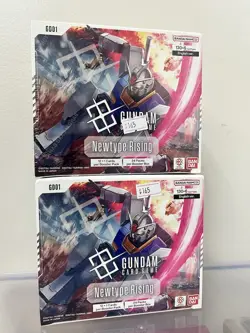 Lot Of (2) Gundam Card Game English GD01 Newtype Rising Booster Box Sealed - Image 1