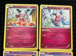 POKEMON CARD LOT X4 MR. MIME 101/160 MR. MIME 52/83 GIRAFARIG 94/214 + 065/185 - Image 2