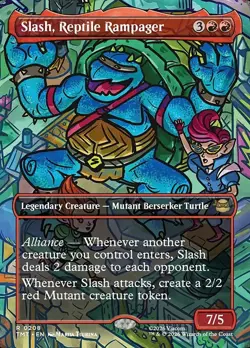 Slash, Reptile Rampager-Teenage Mutant Ninja Turtles-Borderless-Foil-208-NM - Image 1