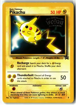 Pikachu ⭐ 4 Promo Wizards Black Star Promos 1999 Pokemon NM/LP - Image 1