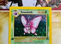 Venomoth 13/64 Holo Rare 1st Edition Jungle 1999 Pokemon LP - Image 2