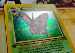 Venomoth 13/64 Holo Rare 1st Edition Jungle 1999 Pokemon LP - Image 4