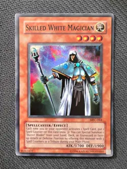 Yugioh Skilled White Magician Unlimited Edition Super Rare MFC-064 LP/NM - Image 1
