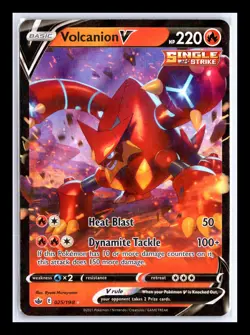 Volcanion V SWSH06: Chilling Reign Ultra Rate Holo 025/198 Pokemon TCG Card - Image 2