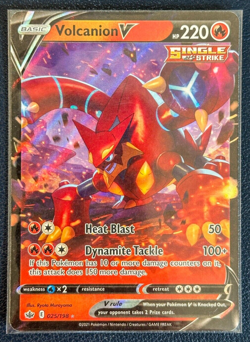 Volcanion V SWSH06: Chilling Reign Ultra Rate Holo 025/198 Pokemon TCG Card - Image 3