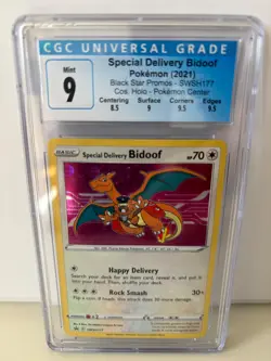 Special Delivery Bidoof SWSH177 SWSH: Sword & Shield Promo Cards Holo CGC 9 - Image 2