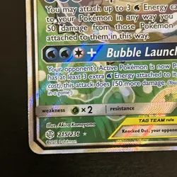 Blastoise & Piplup GX 215/236 Cosmic Eclipse TAG TEAM Ultra Rare Pokemon Card NM - Image 5