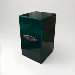 Ultra PRO Glitter green Tower Deck Box Snap Fit Trading Card Protector Organizer - Image 1