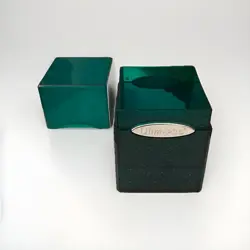 Ultra PRO Glitter green Tower Deck Box Snap Fit Trading Card Protector Organizer - Image 3