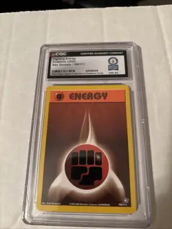 Pokemon Fighting Energy (2000) 106/111 Vintage Guinness World Record Holder 1/1 - Image 1