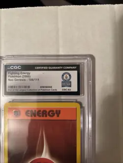 Pokemon Fighting Energy (2000) 106/111 Vintage Guinness World Record Holder 1/1 - Image 2