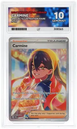 Pokemon TCG Carmine 217/167 Twilight Masquerade Pokemon TCG - ACE 10 GEM MINT - Image 3