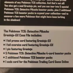 POKEMON TCG Detective Pikachu Greninja-GX Case File Sealed Box-7 Booster Packs+ - Image 3