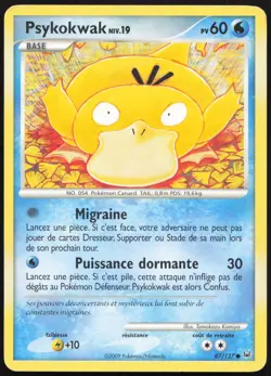 Carte Pokemon Psykokwak 87/127 Platine Francais - Image 1
