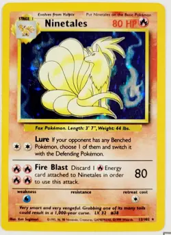 Pokemon TCG Ninetales Base Set 12/102 Holo Unlimited - Image 1