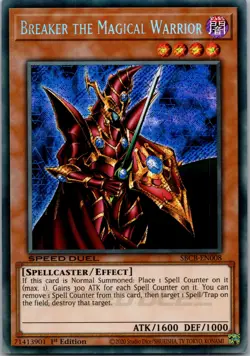 Yugioh Breaker the Magical Warrior SBCB-EN008 1st Edition Secret Rare NM - Image 1