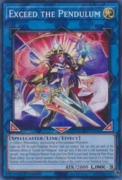Yugioh! LP Exceed the Pendulum - AGOV-EN045 - Super Rare - 1st Edition Lightly P - Image 1