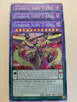 3x Yugioh Supreme King Z-ARC MP18-EN011 Secret Rare 1st Ed LP/HP - Image 1