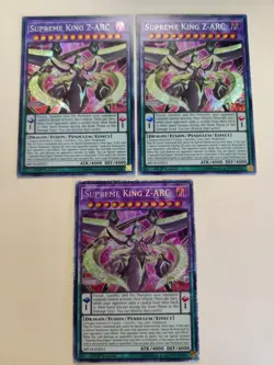 3x Yugioh Supreme King Z-ARC MP18-EN011 Secret Rare 1st Ed LP/HP - Image 2