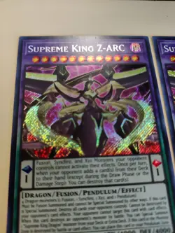 3x Yugioh Supreme King Z-ARC MP18-EN011 Secret Rare 1st Ed LP/HP - Image 3