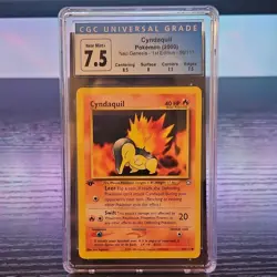 Pokemon Cyndaquil Neo Genesis 1st Edition CGC 7.5 Graded Card 56/111 2000 - Image 1