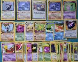 Pokemon Team Rocket Part Complete Set Inc 3 Holos 2 Rares 30 cards/83 - Image 1