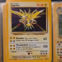 Zapdos Base Set 16/102 Holo Rare 90 HP Pokemon TCG Card English - Image 1