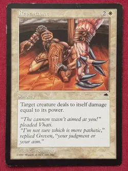Magic The Gathering TEMPEST REPENTANCE white card MTG - Image 1
