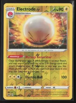 Electrode Holo Rare SWSH04: Vivid Voltage 046/185 NM Pokemon Card Reverse Holo - Image 1