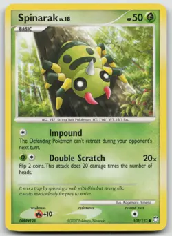 Spinarak 103/123 Mysterious Treasures Common Pokemon TCG Card - Image 1