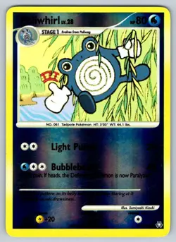 2008 Diamond & Pearl - Legends Awakened Poliwhirl Common Reverse Holo #115 - Image 1