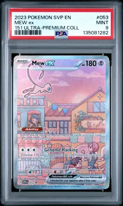 2023 POKEMON SVP EN-SV BLACK STAR PROMO 151 ULTRA-PREM COLL #053 MEW EX PSA 9 - Image 1