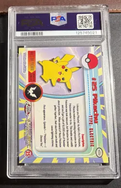 2000 TOPPS CHROME POKEMON T.V. #25 PIKACHU PSA 10 - Image 2
