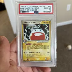 Electrode EX Holo 2004 Pokemon Jap Unlimited Flight Of Legends PSA 10 - Image 1