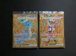 Lotto Pokemon Cinderace EX SVP 163 + Lapras EX SVP 164 ITA Scarlatto e Violetto - Image 1