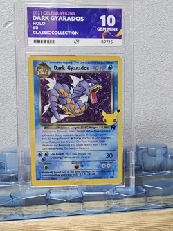 PSA 10 Dark Gyarados 8 Pokemon Celebrations Classic Collection Holo Graded Card - Image 1