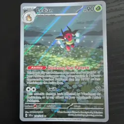 Pokemon Ledian Holo Card Stellar Crown Series 144/142 SV07 NM - Image 1