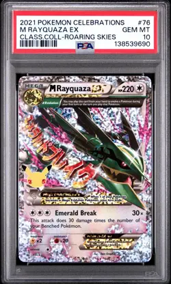 PSA 10 M RAYQUAZA EX 76/108 | Celebrations 25th Holo Graded Pokemon Card - Image 1
