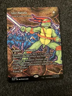 Magic MTG - Leo's Katana (Borderless) - Teenage Mutant Ninja Turtle TMNT - Image 1