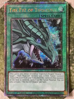 YuGiOh THE EYE OF TIMAEUS Quarter Century Secret Rare RA04 EN192 - Image 2