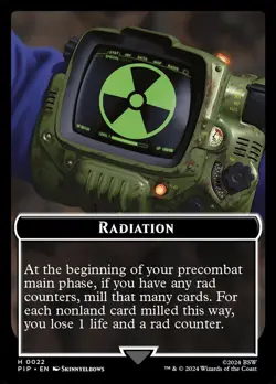 Radiation // Zombie Mutant Double-Sided Token - MTG Cards Shop - Image 1
