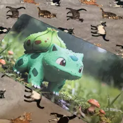 Bulbasaur Rubber Playmat Play Mat Tcg Trading Card Game Pokemon Desk Pad Mouse - Image 1