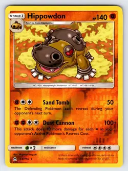 Hippowdon 69/156 2018 S&M Ultra Prism Pokemon Card Reverse Holo Rare - Vlp - Image 1